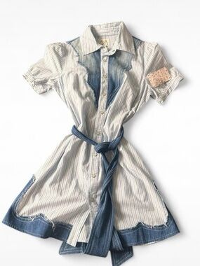 Free People Western Denim Mini Dress